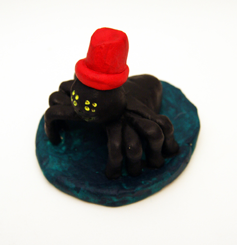 Spider BigBug clay project for kids