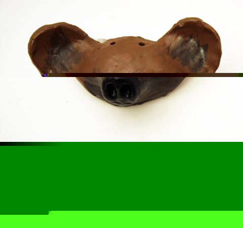 Air dry bear mask clay project
