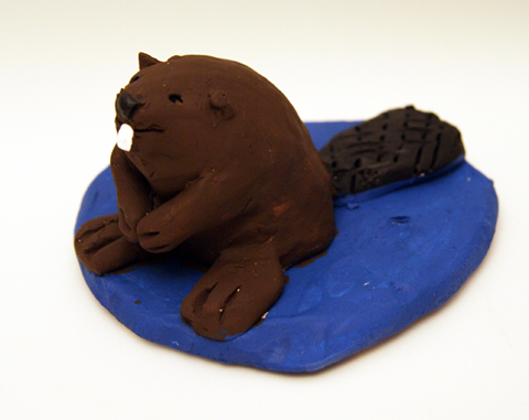 Beaver Clay Sculpture