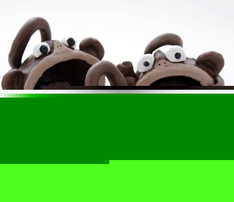 Big mouth monkey pinch pot clay project for kids