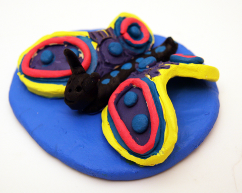 Big Butterfly clay project for kids
