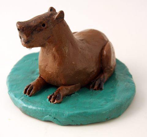 Capybara clay project for kids