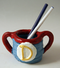 Dad trophy pen holder clay project