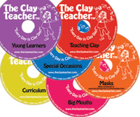 ^ DVD set available of clay projects for kids.