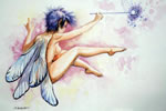 Flit, an original water colour painting by Wendi Nordell