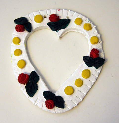 Heart and Flowers Picture Frame