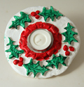 Holly tealight candle.