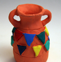 Tunisian mosaic vase clay project