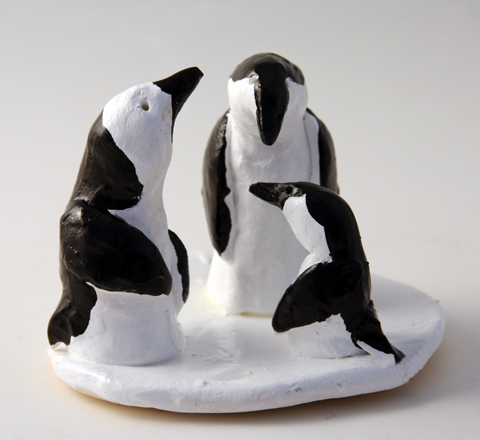 Penguin clay project for kids