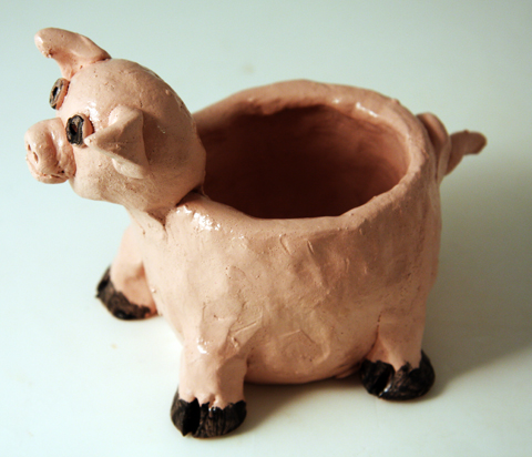 Pig Pinch Pot Clay Project for kids