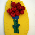 Flowers for Mom wall plague clay project