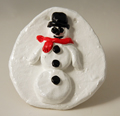 Snowman Plaque clay project