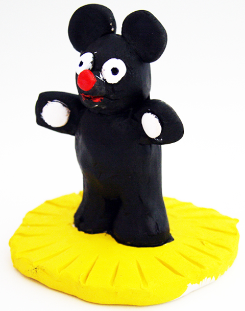 Standing Teddy bear clay project for kids