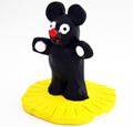 Standing teddy Bear clay project