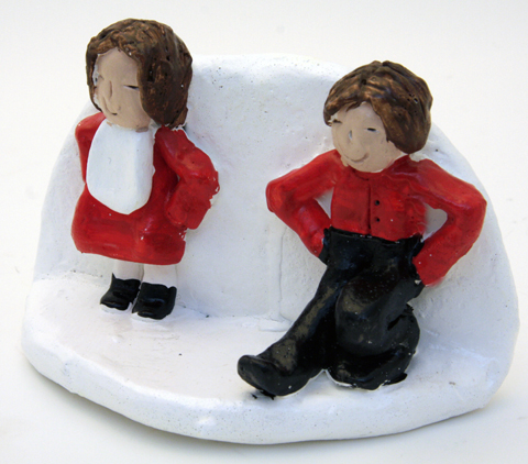 Ukrainian dancers clay project for elementary students.